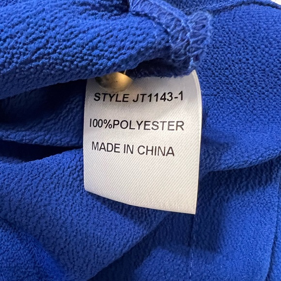 Jodifl Royal Blue 3/4 Bell Flutter Sleeve Top - Picture 6 of 6